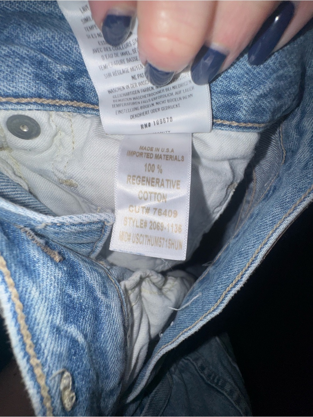 Only worn once! Citizens of Humanity Brynn Drawstring Trouser Jeans Blue Lace 27 - Picture 11 of 11